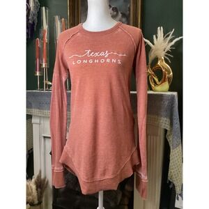 Three Square Texas Longhorns Waffle Knit Thermal Top Burnt Orange XL Womens